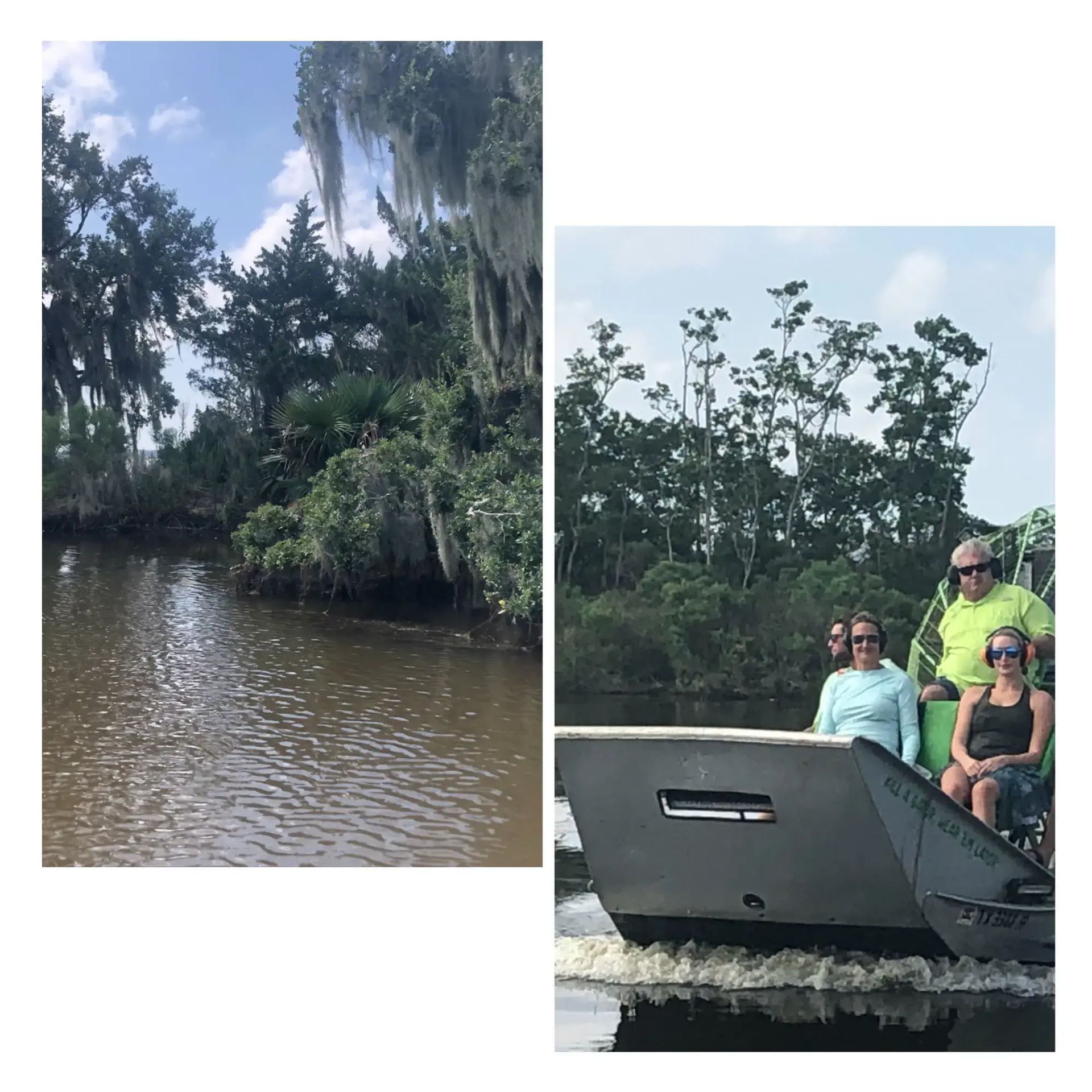 Airboat in the Louisiana marsh