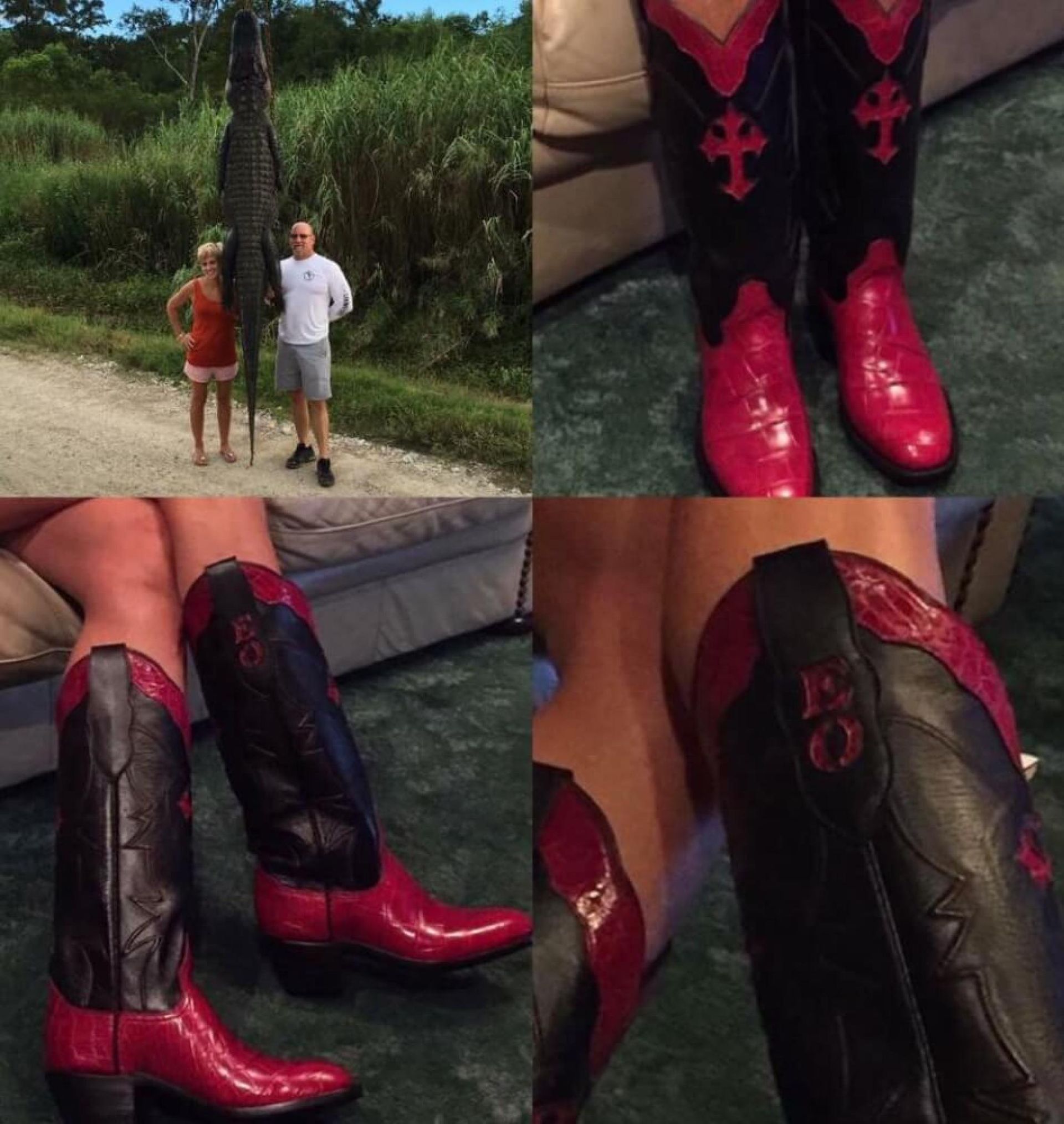 Custom gator-leather boots